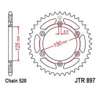 Rozeta pro Husqvarna-KTM - 520 - 48 zubů -  Náhrada JTR897